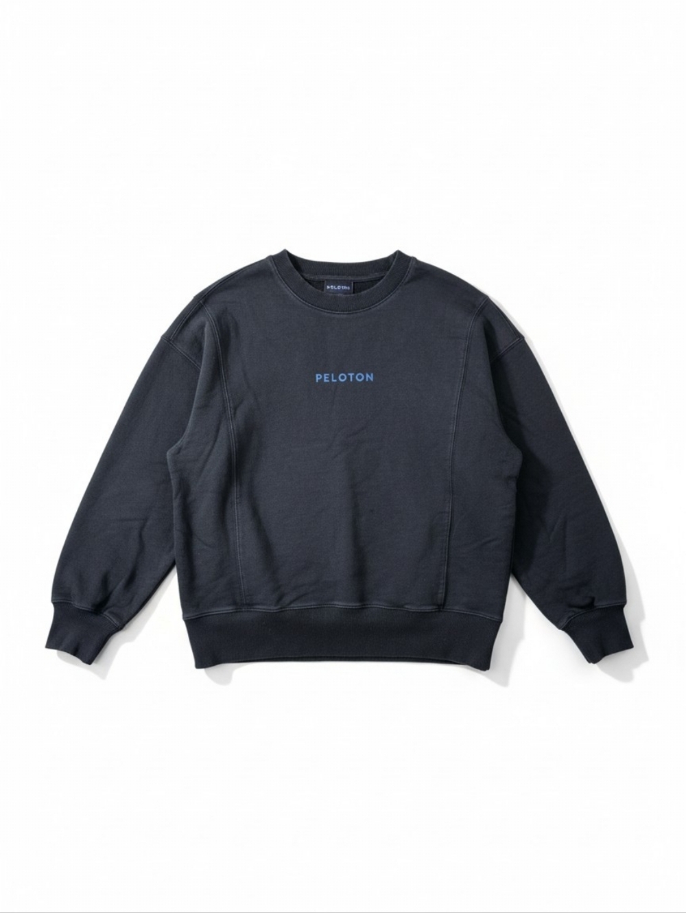 Peloton Black Crewneck Sweatshirt Big Logo Size S